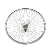 24 Inch Rear 72 Spoke Radial Wheel w/Coaster Hub - Chrome