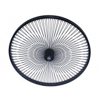 26 Inch Front 144 Spoke Radial Wheel - Black