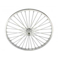 26 Inch Front 36 Twisted Spoke Radial Wheel - Chrome