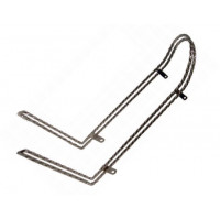 19 Inch Double Square Twisted 90 Degree Bent Sissy Bar - Chrome